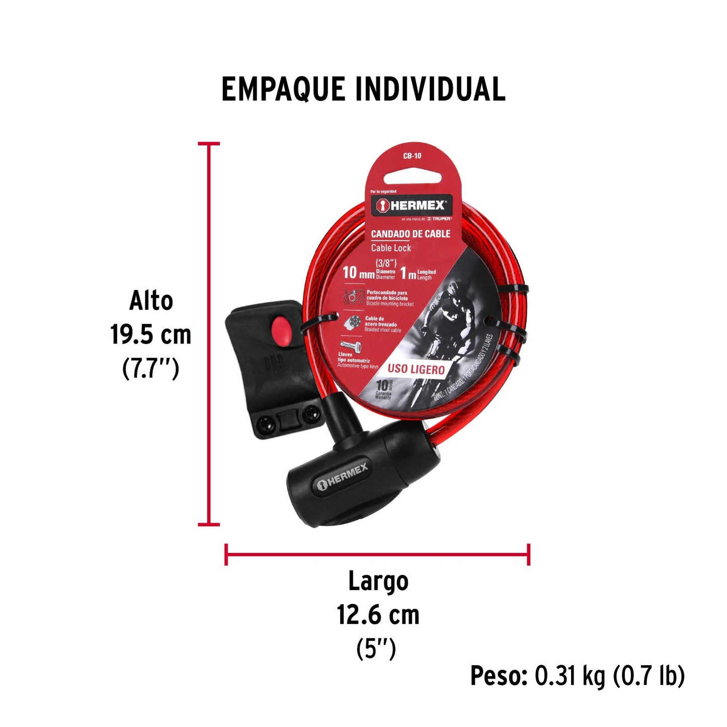 KABELSCHLOSS MIT SCHLÜSSEL 43922