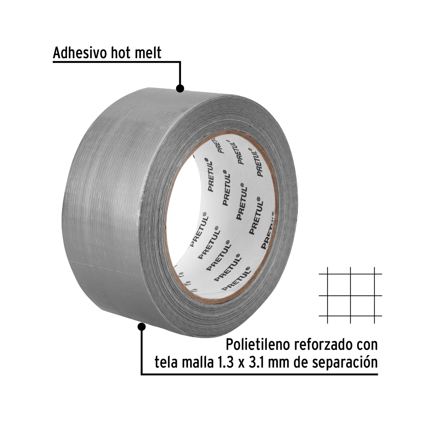 Cinta Ducto Pretul de 48mm x 30 20529