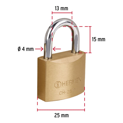 EISEN-VORHÄNGESCHLOSS 25MM 22528