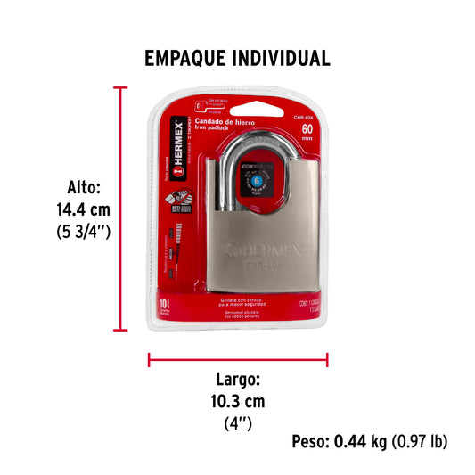 CANDADO DE HIERRO 60MM 43314