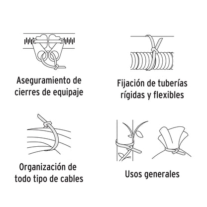 AMARRES PLASTICOS BLANCOS 25 CM 44306