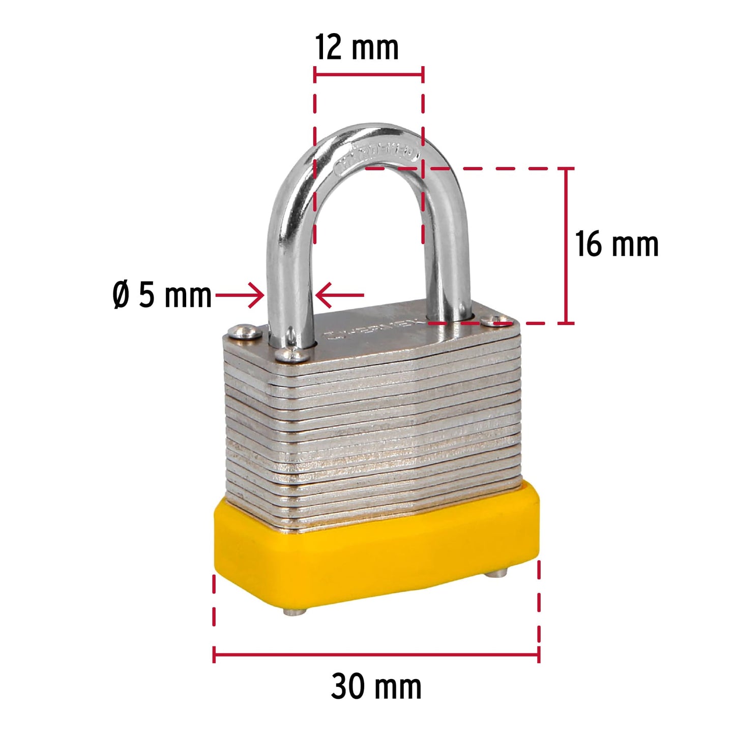 CANDADO ACERO 23502 30 MM