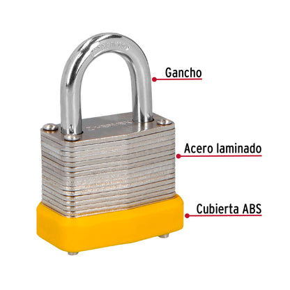 CANDADO ACERO 23502 30 MM