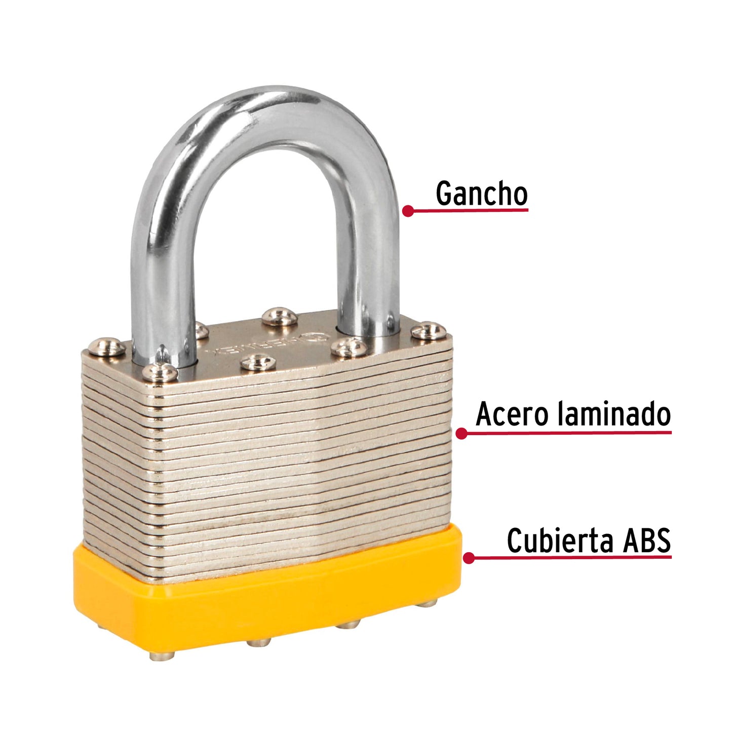 CANDADO ACERO 23504 50 MM