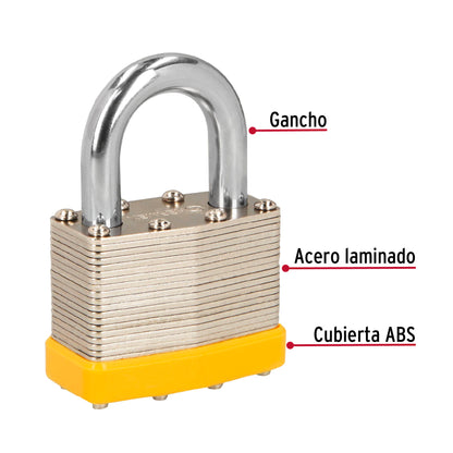 CANDADO ACERO 23504 50 MM