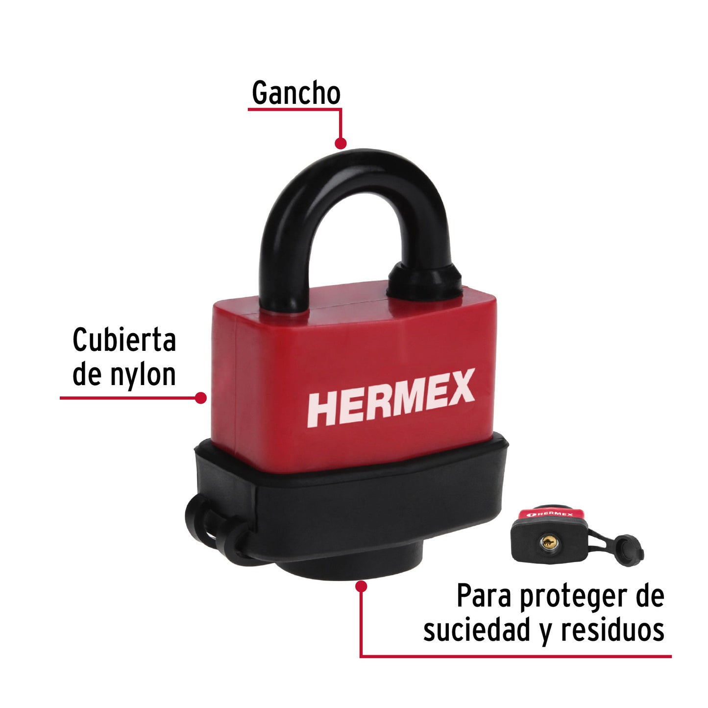 BESCHICHTETES LAMINIERTES VORHÄNGESCHLOSS 50MM 43368