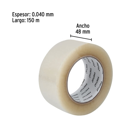 Cinta de empaque 48 mm x 150 m transparente, Pretul 20527