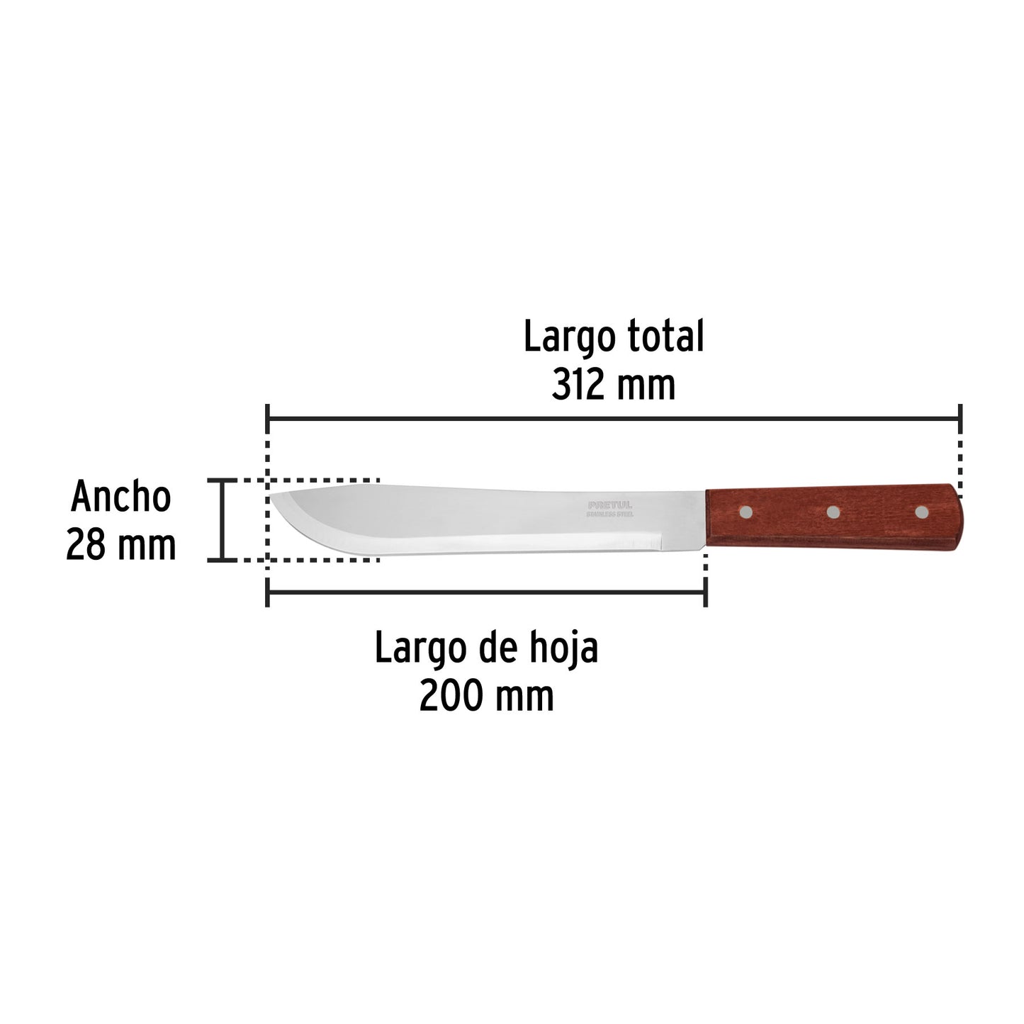 CUCHILLO CEBOLLERO 8 PRETUL 23078
