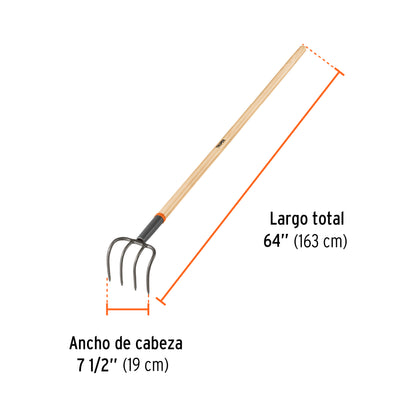 CULTIVADOR FORJADO JARDIN 5 DIENTES  101543 (ESCOBILLA)