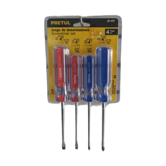 JUEGO DE DESARMADORES 4 PZ  20212