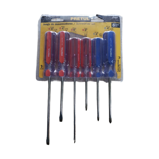 SCHRAUBENDREHER-SATZ 6 PZ PRETUL 20214