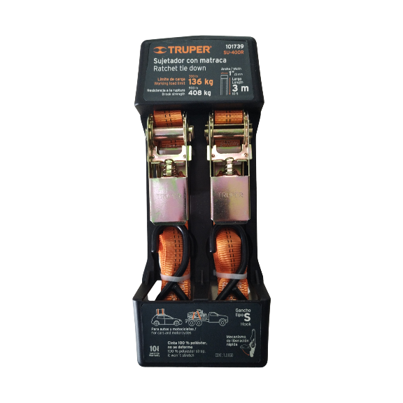 JUEGO DE 2 ESLINGAS CON RATCHET 101739