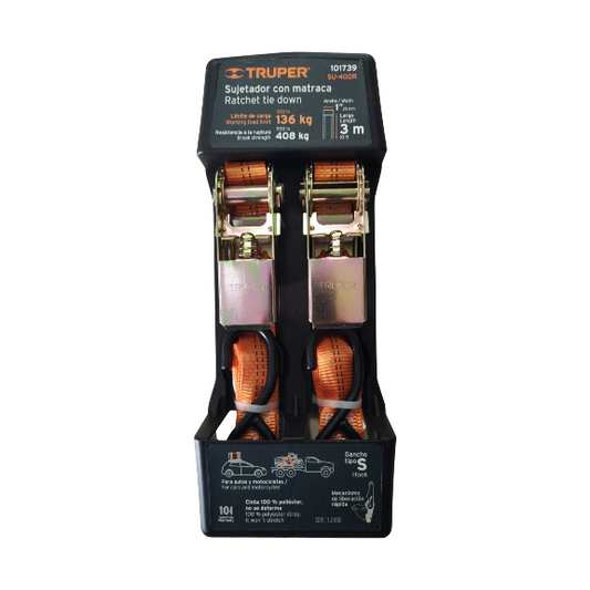 JUEGO DE 2 ESLINGAS CON RATCHET 101739