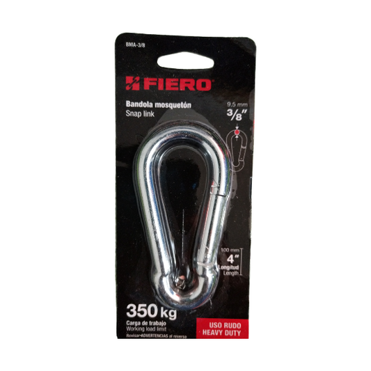 MOSQUETÓN ACERO 3/8 SEGURO DE GANCHO 44040