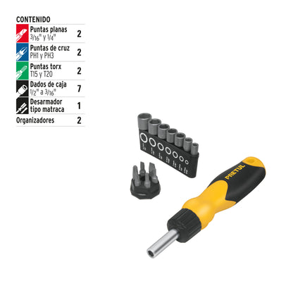 DESTORNILLADOR TIPO RATCHET PRETUL 22974
