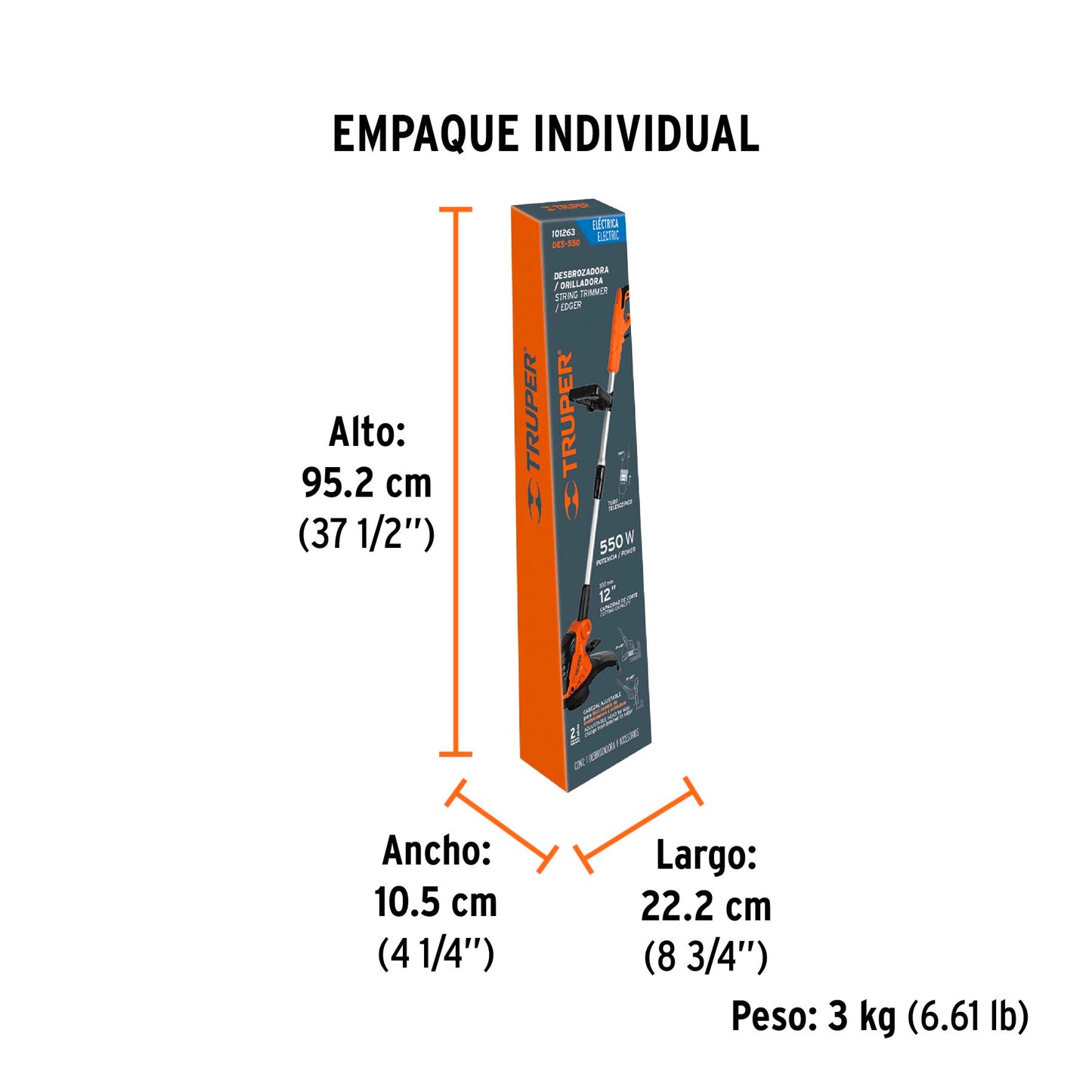 DESBROZADORA ELECTRICA 550 W TRUPPER 101263