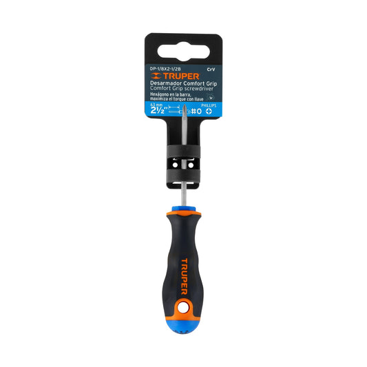 DESTORNILLADOR PUNTA PHILLIPS 1/8" x 2-1/2" MANGO COMFORT GRIP TRUPER 18547