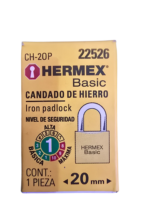 CANDADO DE HIERRO 20MM 22526