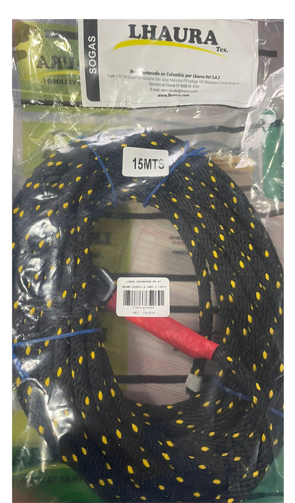 LAZO GANADERO PP CAL 10 MTS NEGRO LHAURA