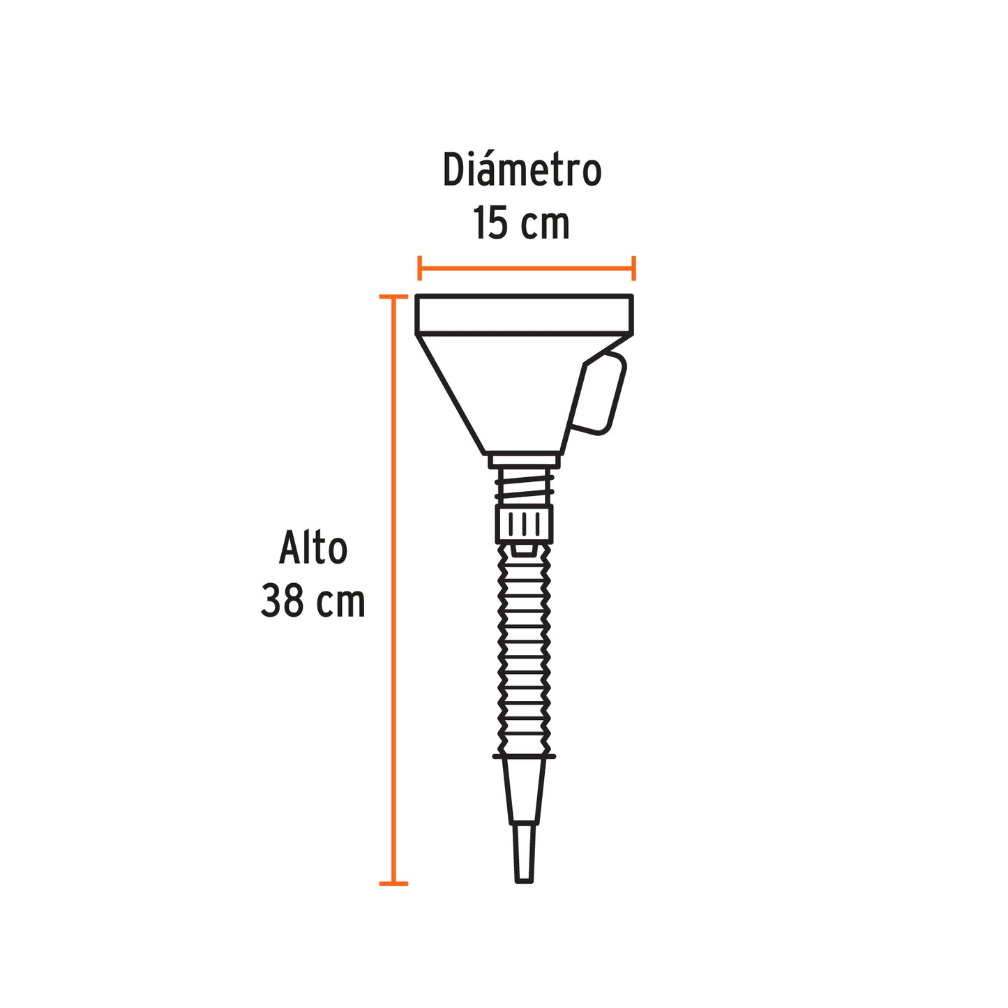 KUNSTSTOFFTRICHTER 500 ML, FLEXIBLER HALS 11207
