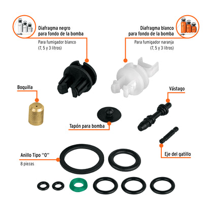 EMPAQUES REPUESTOS FUMIGADOR 3/5/7 LTS 11035