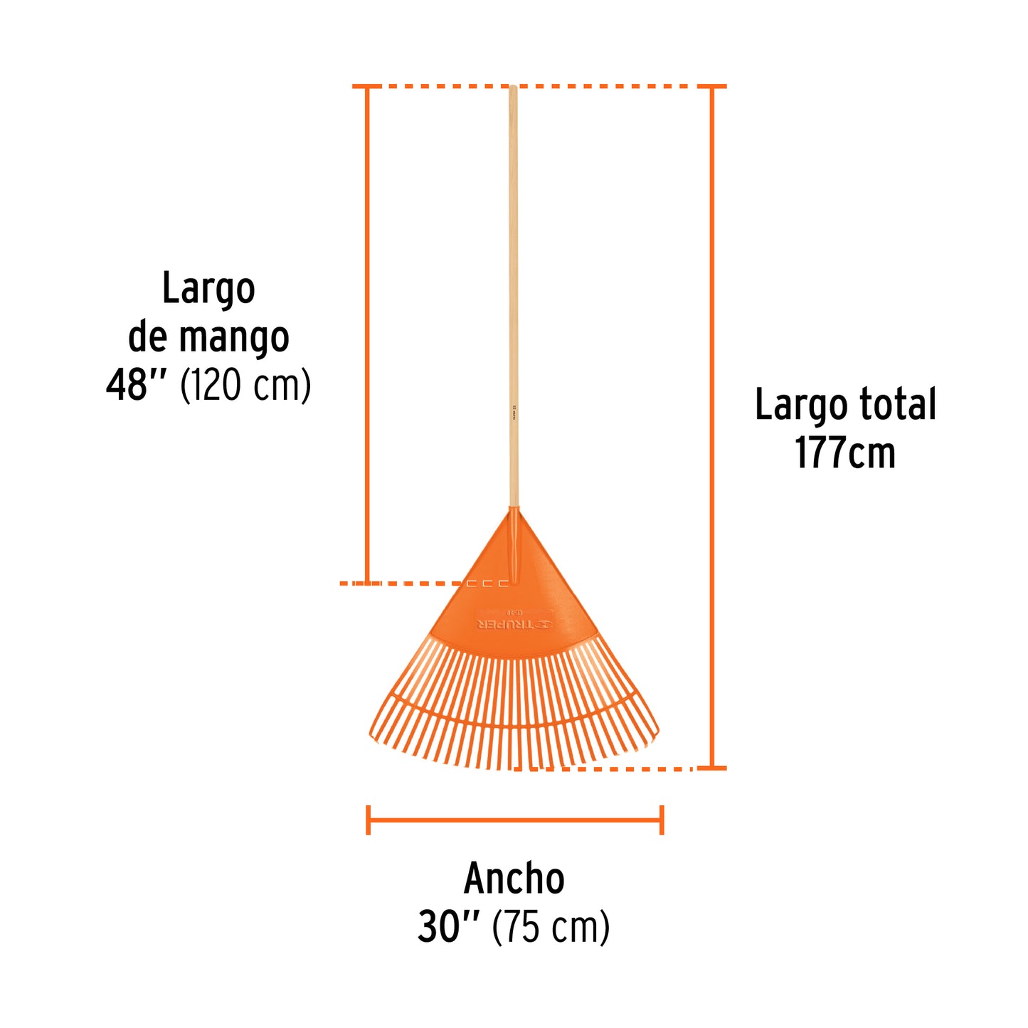 ESCOBA PLASTICA 30 DIENTES 19065