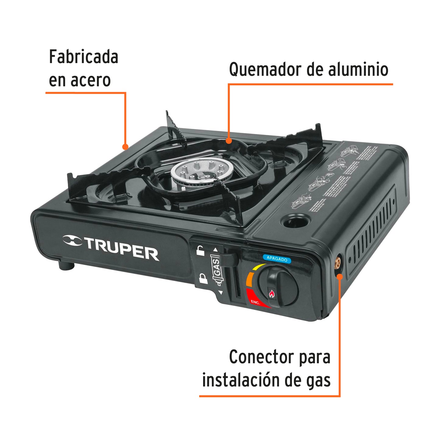 ESTUFA GAS PORTATIL 1 PUESTO 15005 TRUPPER