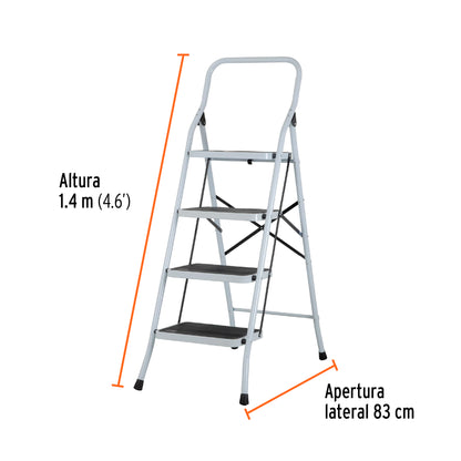 ESCALERILLA  PLEGABLE  4 PELDAÑOS PRETUL 24122