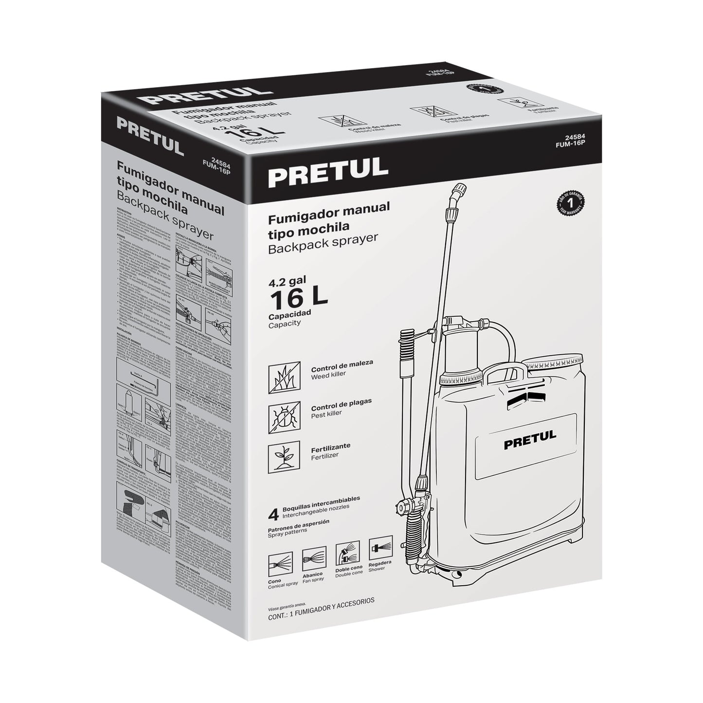 FUMIGADORA PRETUL 16 LT 24584
