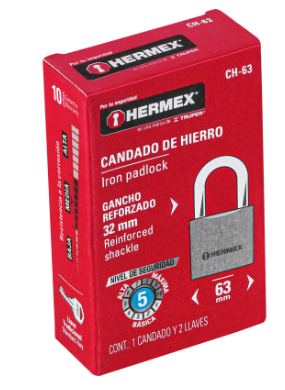 CANDADO DE HIERRO 63MM 43801