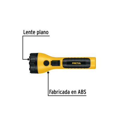 LINTERNA PLÁSTICA RECARGABLE DE LED 120 lúmenes 26101 Pretel