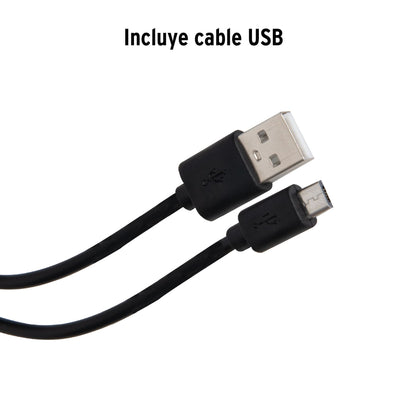 LINTERNA PLÁSTICA RECARGABLE DE LED 120 lúmenes 26101 Pretel