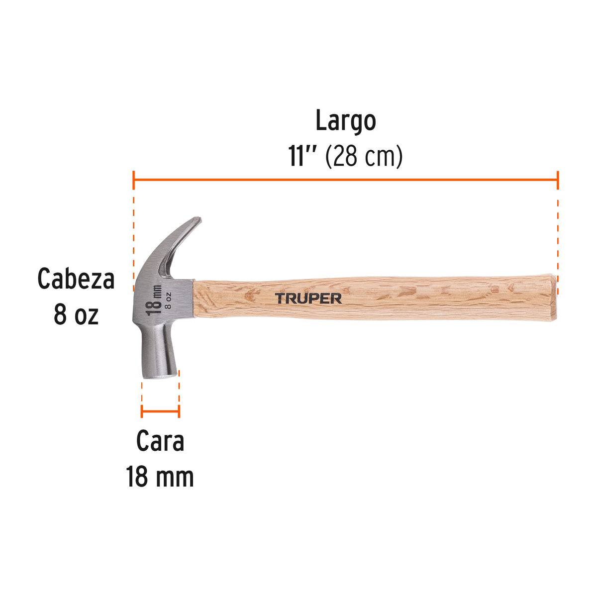MARTILLO CABEZA CONICA 18 MM 10554