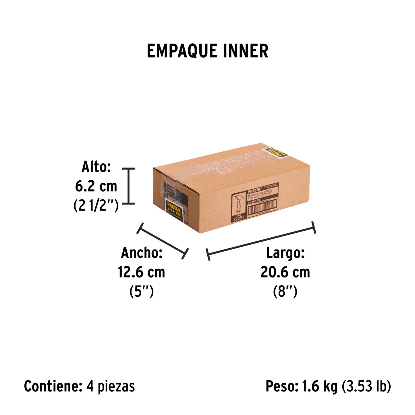 MARTILLO 10 OZ PRETUL 22291