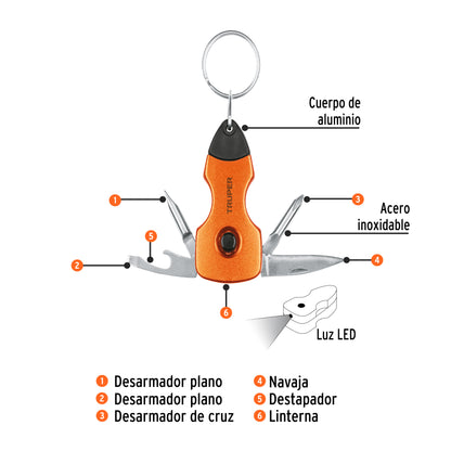 LLAVERO MULTIHERRAMIENTA 6 EN 1 13336