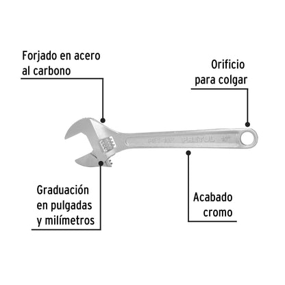 LLAVE EXPANSIVA  10 PULG PRETUL 21816