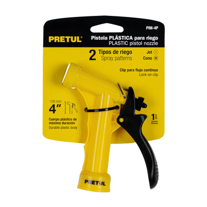 PISTOLA DE RIEGO 4 PULG 2 FUNCIONES PRETUL 22753