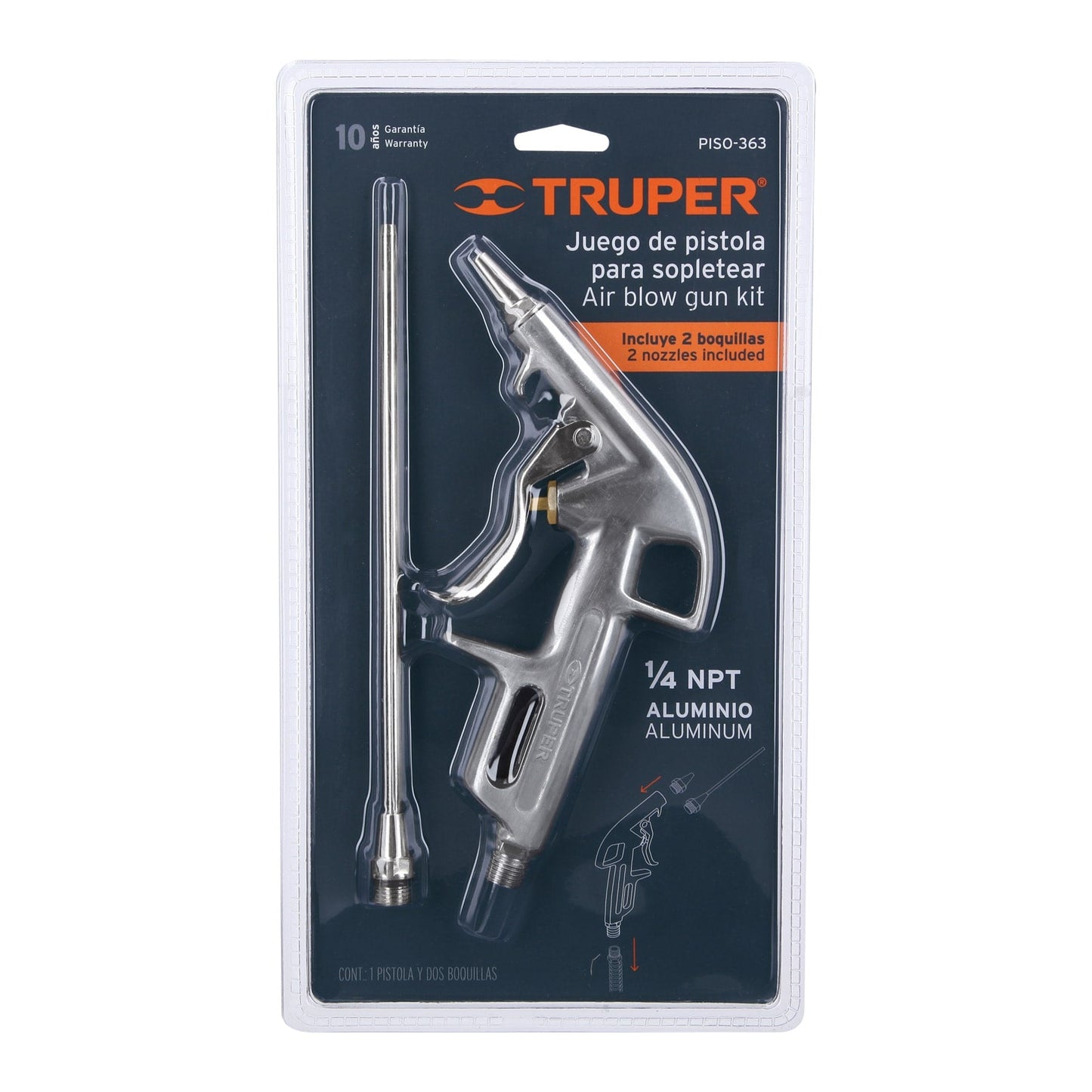 PISTOLA SOPLETEAR  2 BOQUILAS TRUPPER 10647