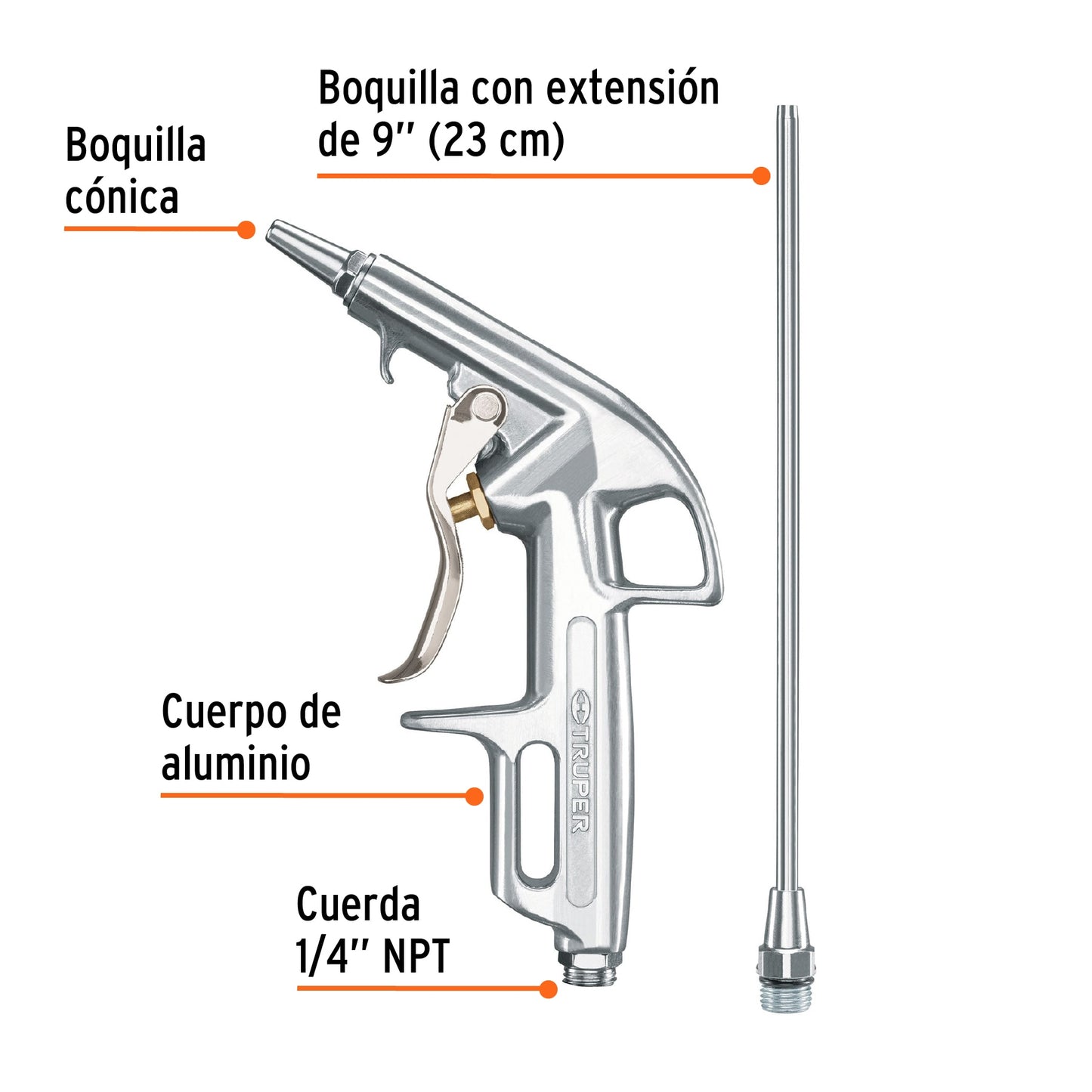 PISTOLA SOPLETEAR  2 BOQUILAS TRUPPER 10647