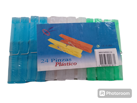 PINZAS PLASTICAS ROPA 24 UNI