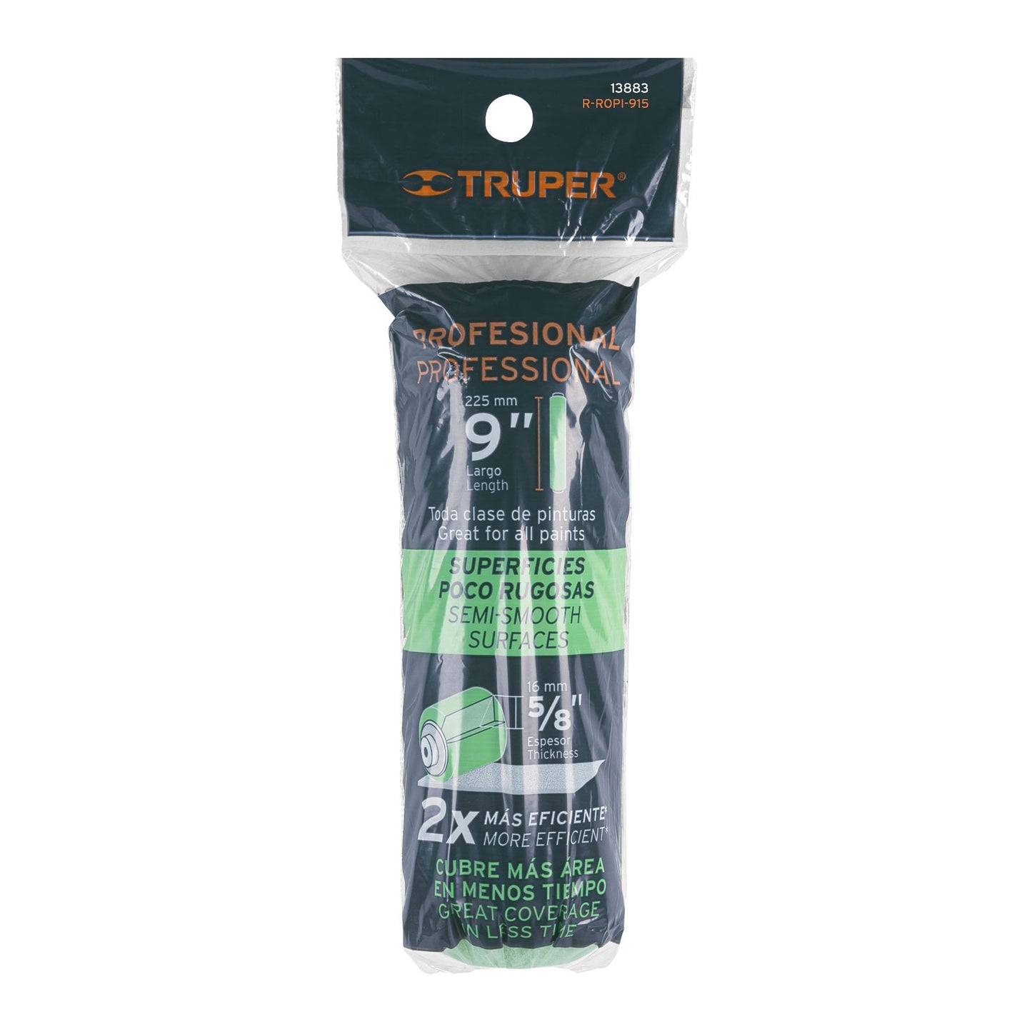 FELPA RODILLO  9" X 5/8" SUP POCO RUGOSAS 13883