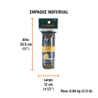 FELPA RODILLO 9" X 3/4" SUP RUGOSAS 138843302