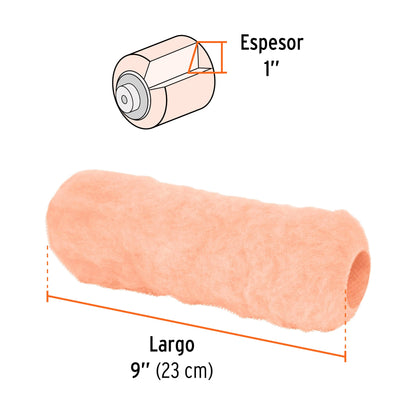 FELPA PARA RODILLO 9"X 1" SUP MUY RUGOSAS 13885