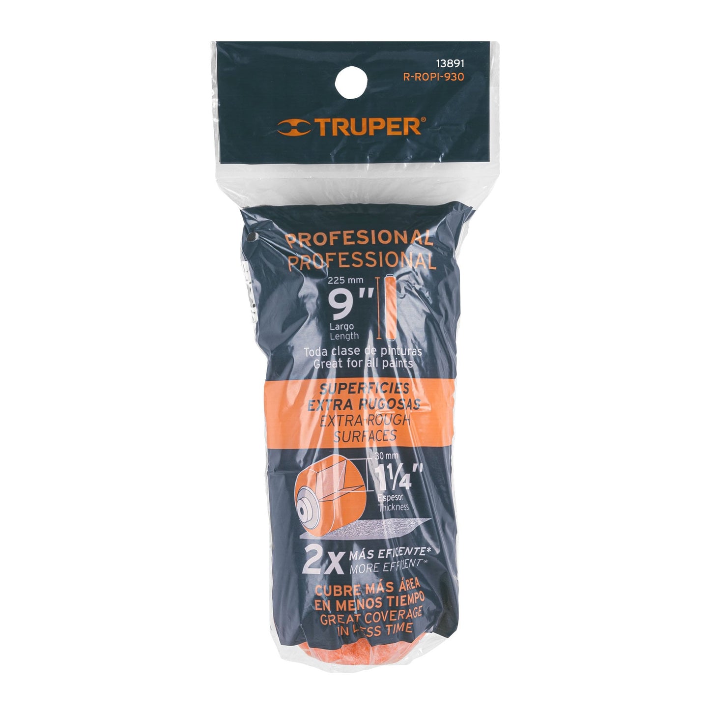 FELPA PARA RODILLO 9"X 1-1/4" SUP EXTRA RUGOSO 13891