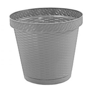 MACETA RATTAN REDONDA MED