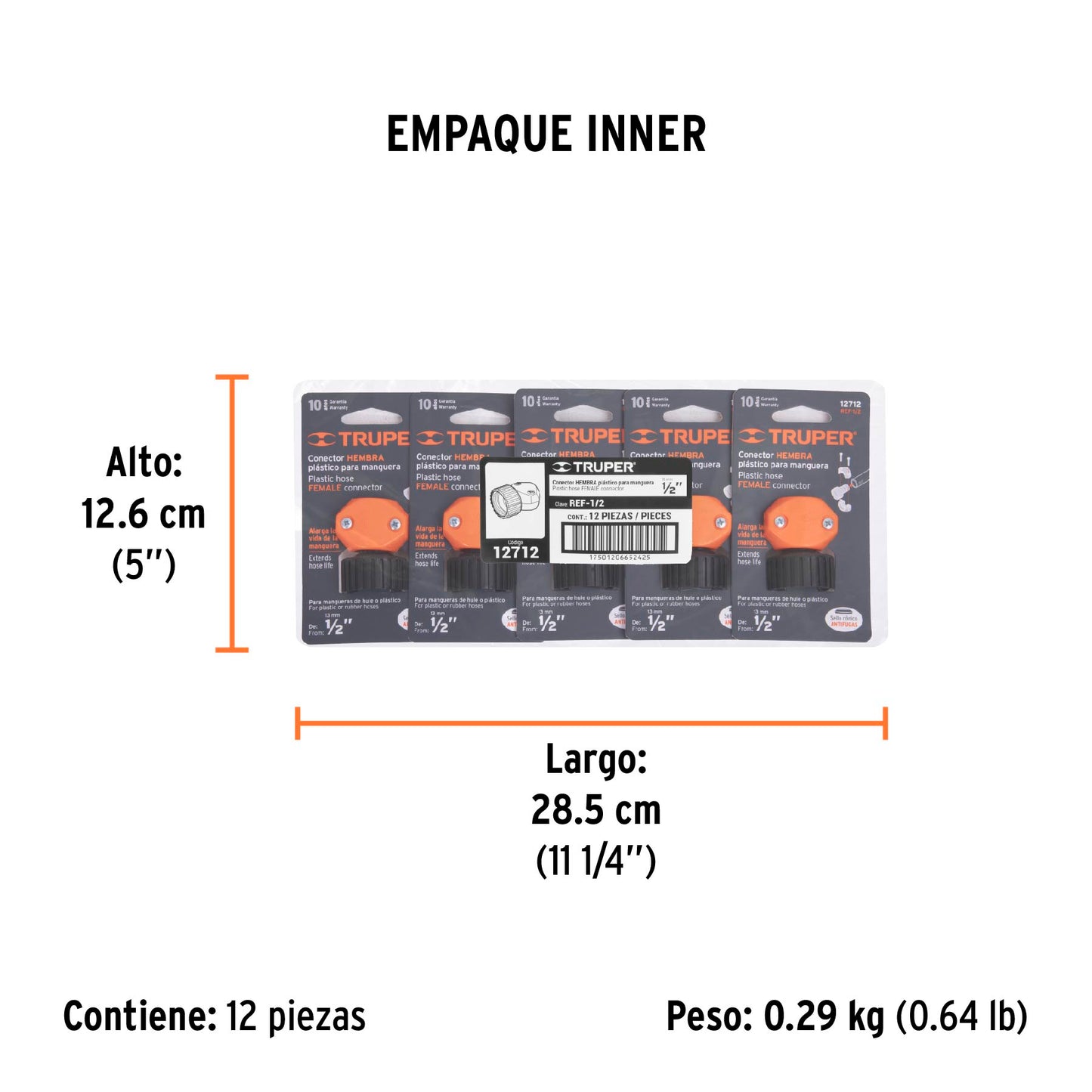ACOPLE 1/2 HEMBRA  ABS TRUPPER 12712