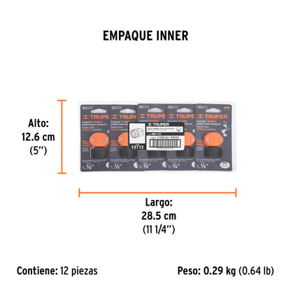 ACOPLE 1/2 HEMBRA  ABS TRUPPER 12712