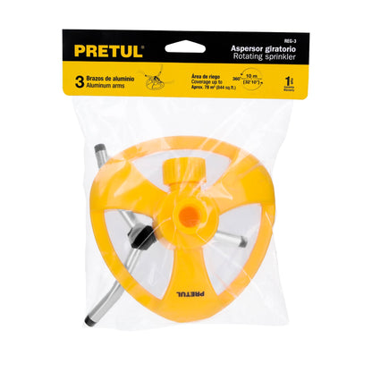 Aspersor Giratorio 3 brazos de aluminio 20065