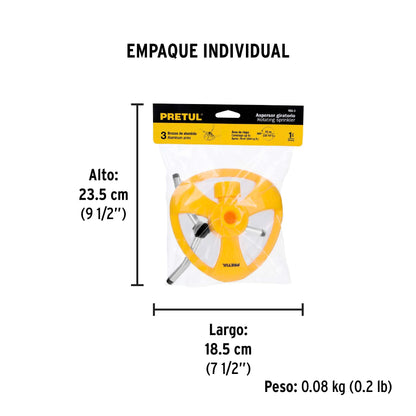 Aspersor Giratorio 3 brazos de aluminio 20065