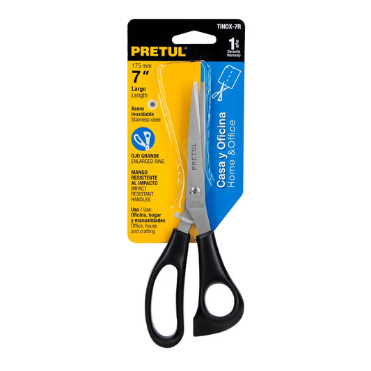 TIJERA 7 PULG  ACERO INOX CASA Y OFICNA PRETUL 23186